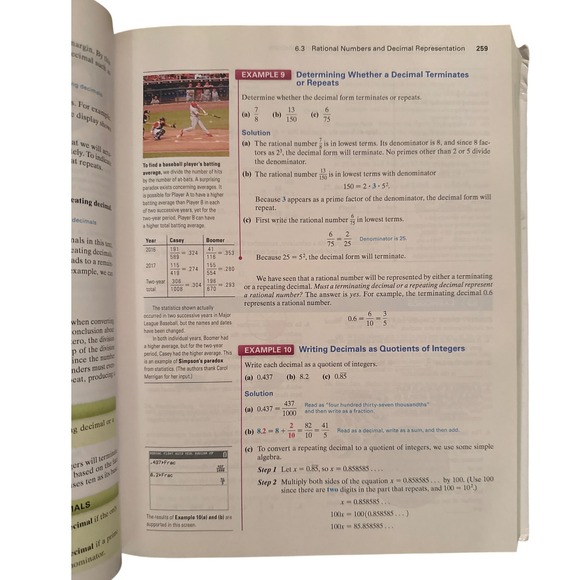 Mathematical Ideas Fourteenth Edition Textbook Charles D. Miller, Vern E. Heeren - Picture 4 of 7